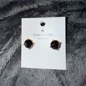 Kate Spade Gold and Black Crystal Earrings